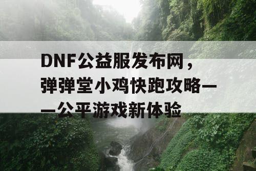 DNF公益服发布网，弹弹堂小鸡快跑攻略——公平游戏新体验