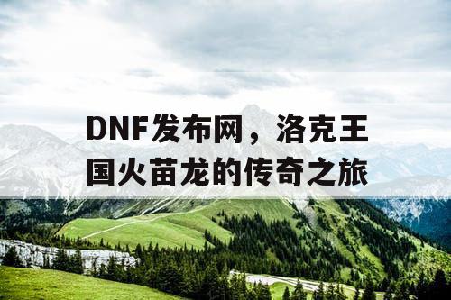 DNF发布网，洛克王国火苗龙的传奇之旅