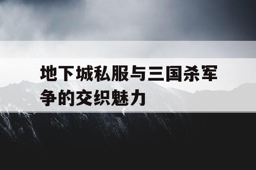 地下城私服与三国杀军争的交织魅力