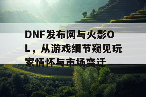 DNF发布网与火影OL，从游戏细节窥见玩家情怀与市场变迁