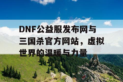 DNF公益服发布网与三国杀官方网站，虚拟世界的温暖与力量