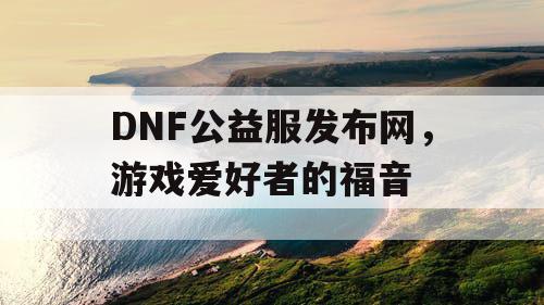 DNF公益服发布网，游戏爱好者的福音